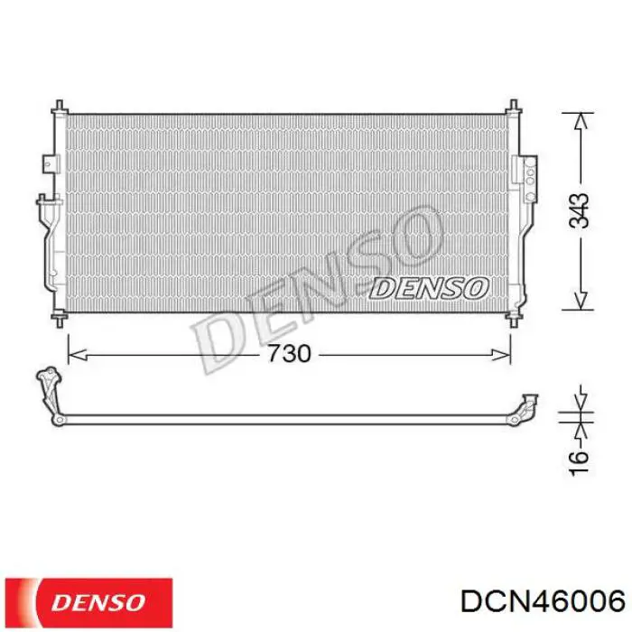 DCN46006 Denso condensador aire acondicionado