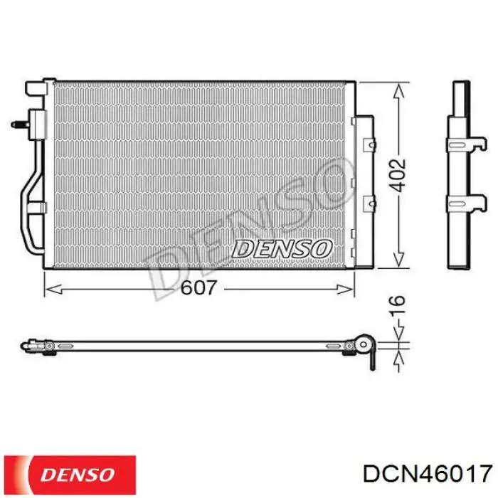 DCN46017 Denso condensador aire acondicionado