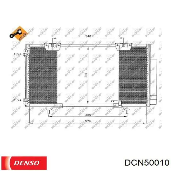 DCN50010 Denso condensador aire acondicionado