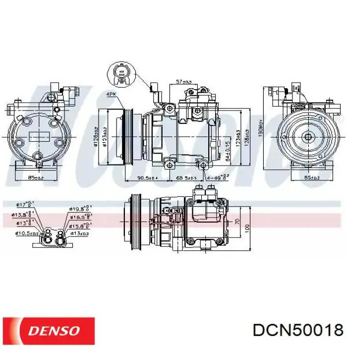 DCN50018 Denso condensador aire acondicionado