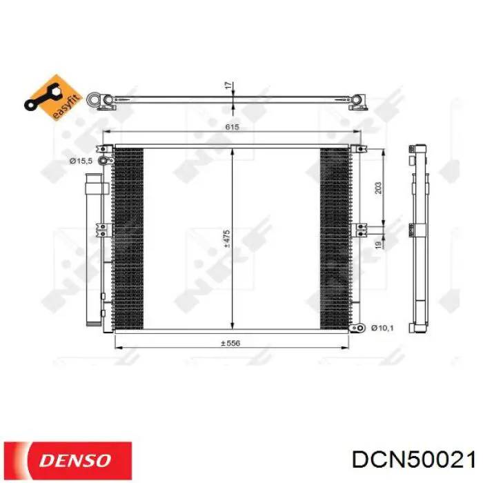 DCN50021 Denso condensador aire acondicionado