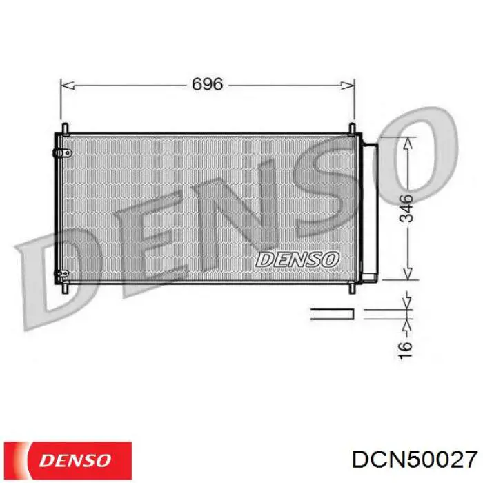 DCN50027 Denso condensador aire acondicionado