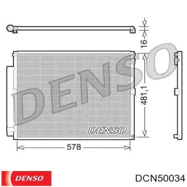 DCN50034 Denso condensador aire acondicionado