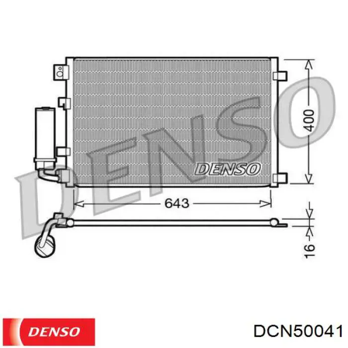 Comprar DCN50041 Denso Condensador de aire acondicionado
