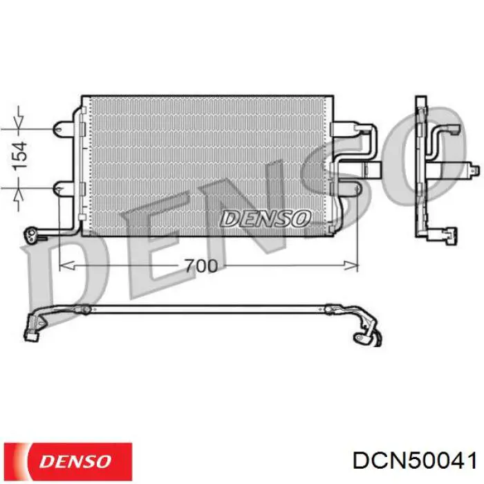 Condensador aire acondicionado DCN50041 Denso