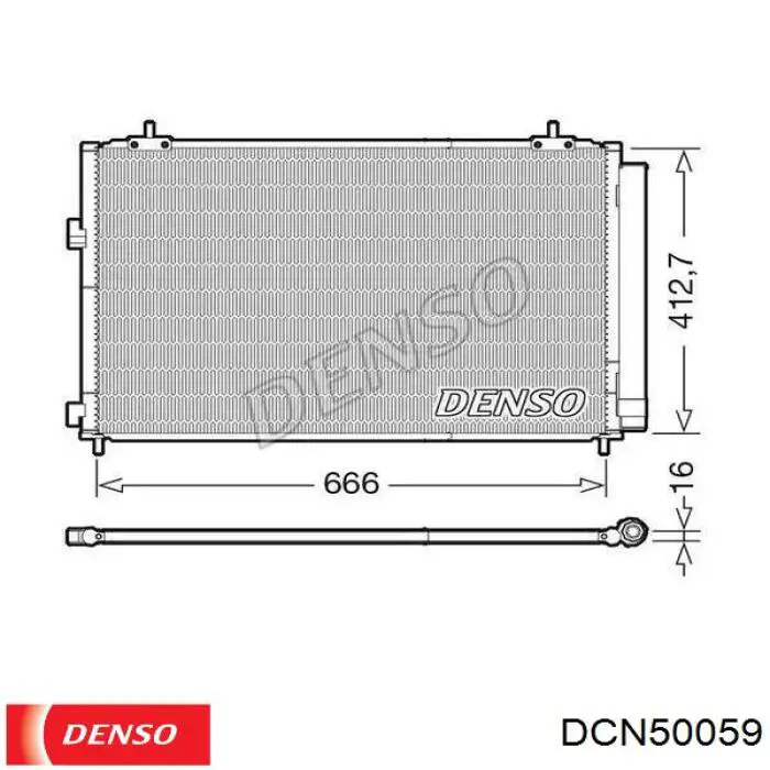Comprar DCN50059 Denso Condensador de aire acondicionado