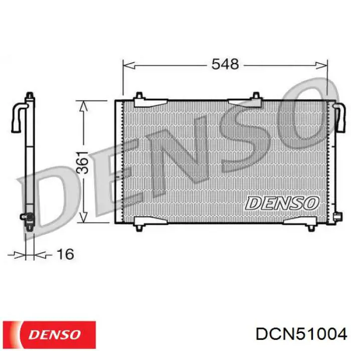 Comprar DCN51004 Denso Condensador de aire acondicionado
