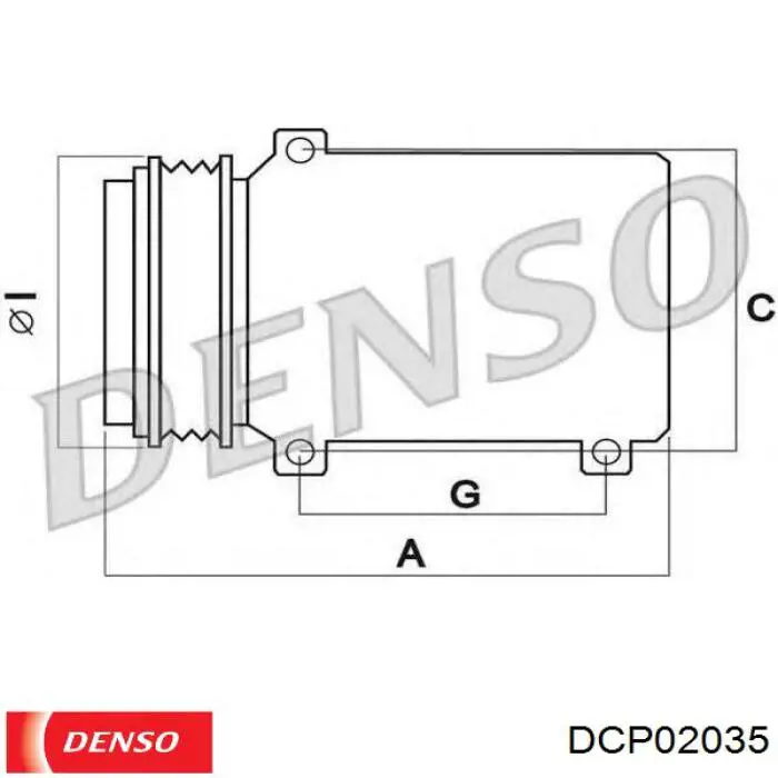 DCP02035 Denso compresor de aire acondicionado