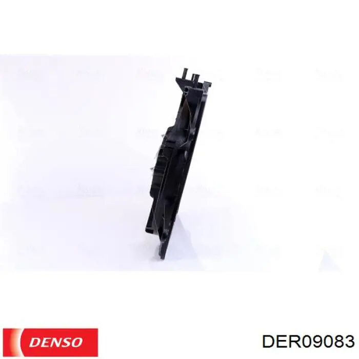 DER09083 Denso difusor de radiador, ventilador de refrigeración, condensador del aire acondicionado, completo con motor y rodete