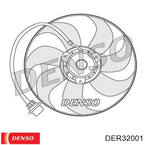 DER32001 Denso ventilador (rodete +motor refrigeración del motor con electromotor completo)