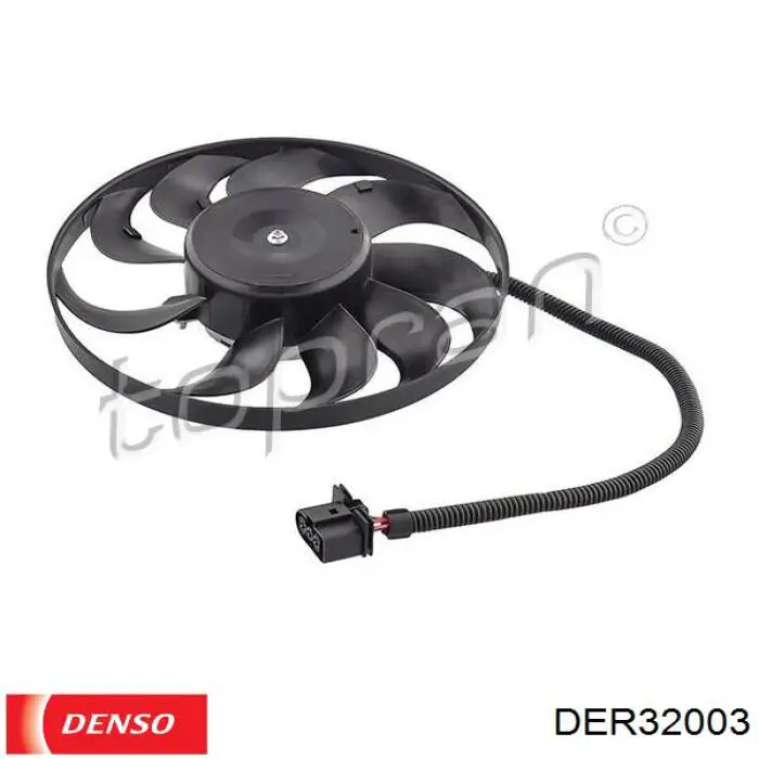 DER32003 Denso ventilador (rodete +motor refrigeración del motor con electromotor derecho)