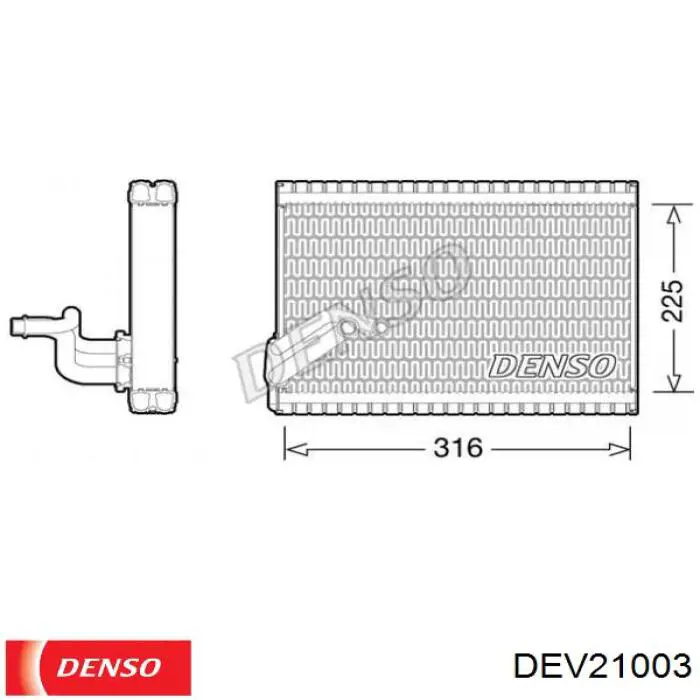 Comprar DEV21003 Denso Evaporador de aire acondicionado