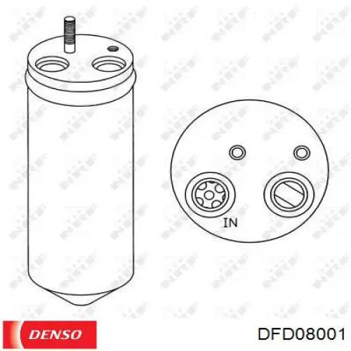 DFD08001 Denso receptor-secador del aire acondicionado