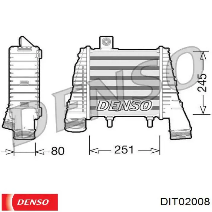 DIT02008 Denso radiador de aire de admisión