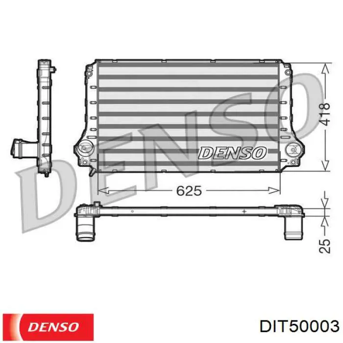 DIT50003 Denso radiador de aire de admisión