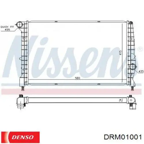 DRM01001 Denso radiador refrigeración del motor