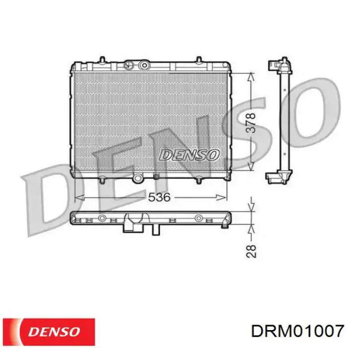 Radiador DRM01007 Denso