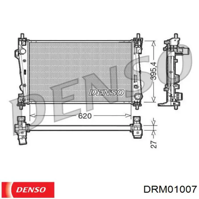 Radiador de água Denso DRM01007