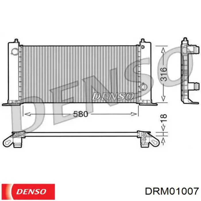 Água radiador Denso DRM01007 precio, desde 95,83 EUR