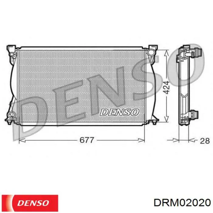 Radiador DRM02020 Denso
