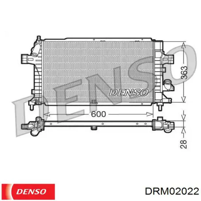 DRM02022 Denso radiador