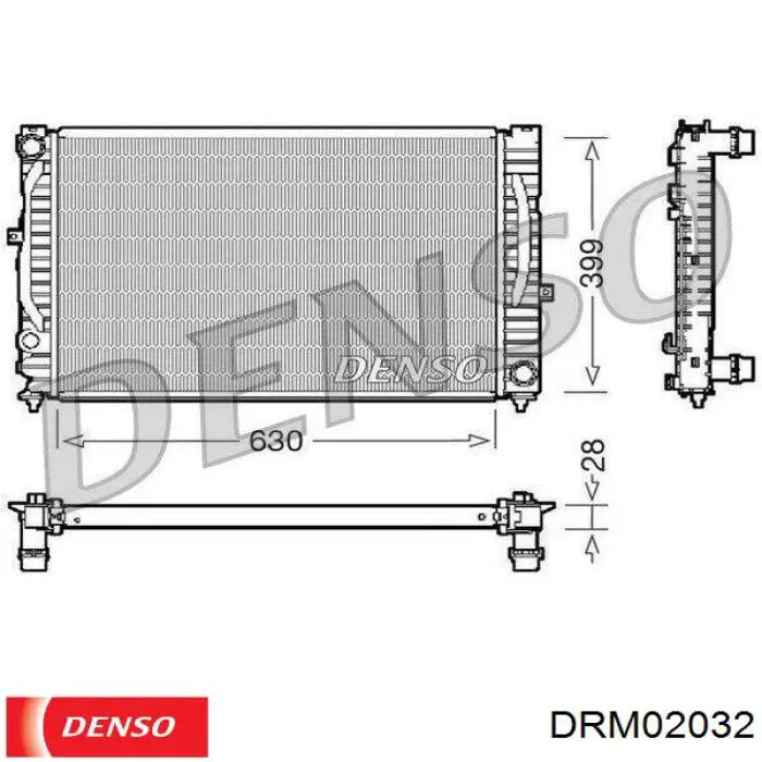 DRM02032 Denso radiador