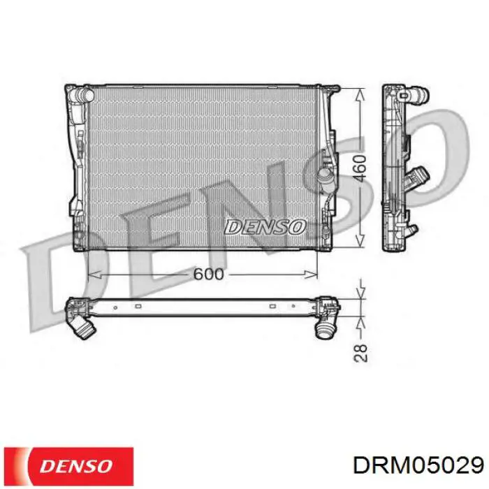 DRM05029 Denso radiador refrigeración del motor