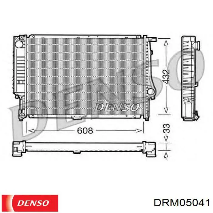 DRM05041 Denso radiador refrigeración del motor