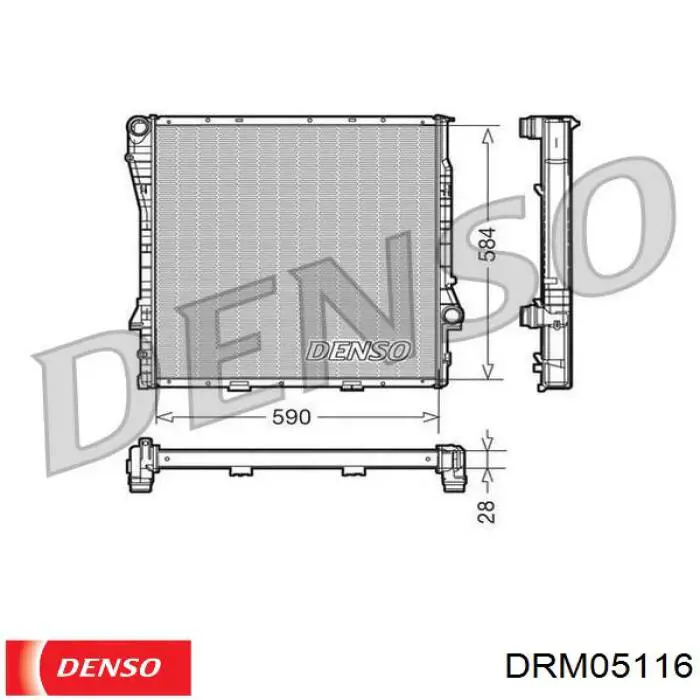 DRM05116 Denso radiador refrigeración del motor