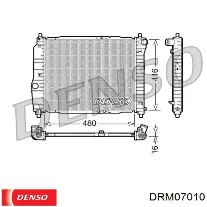 DRM07010 Denso radiador refrigeración del motor