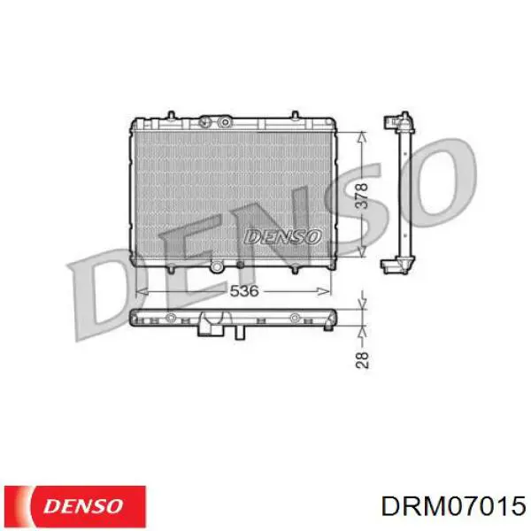 DRM07015 Denso radiador