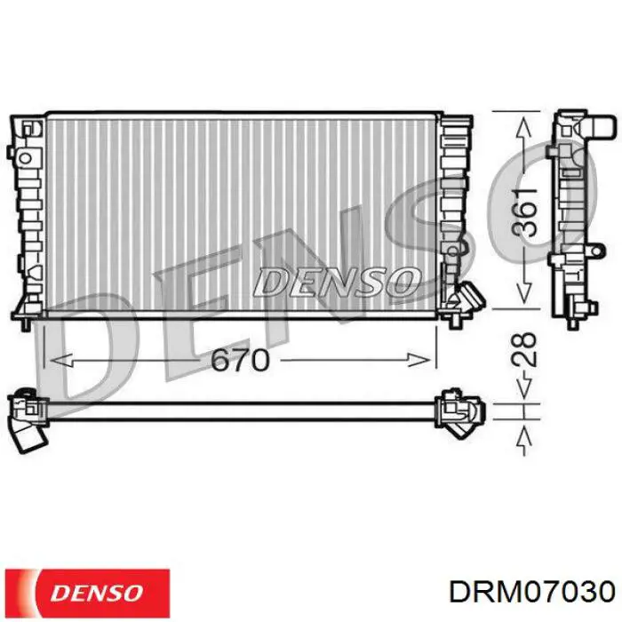 DRM07030 Denso radiador
