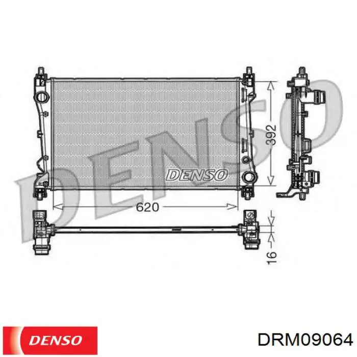 DRM09064 Denso radiador