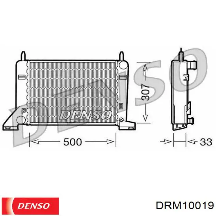 DRM10019 Denso radiador refrigeración del motor