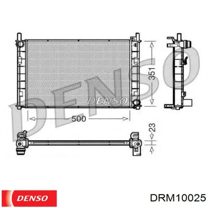 Radiador de água Denso DRM10025