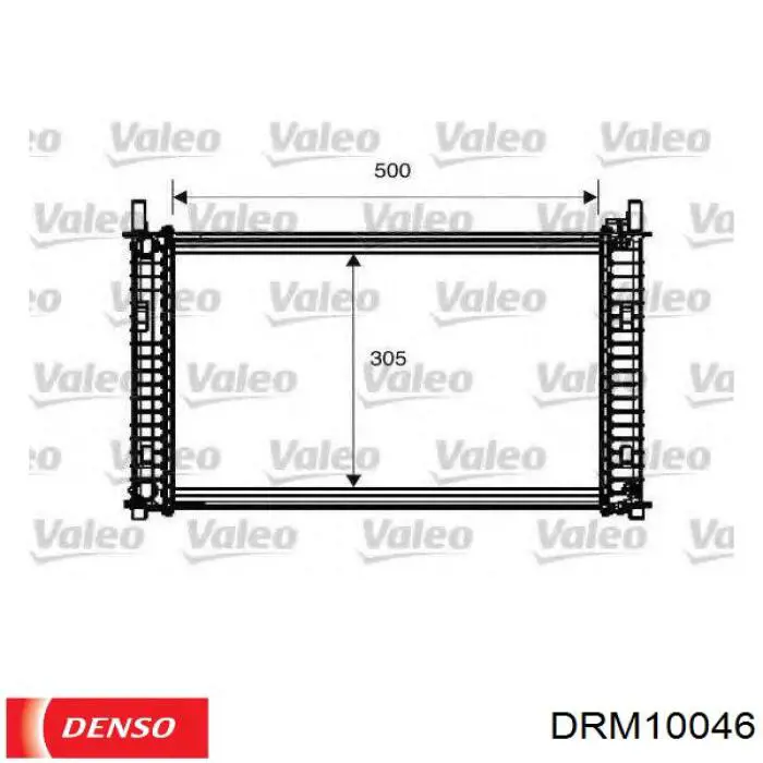 DRM10046 Denso radiador refrigeración del motor