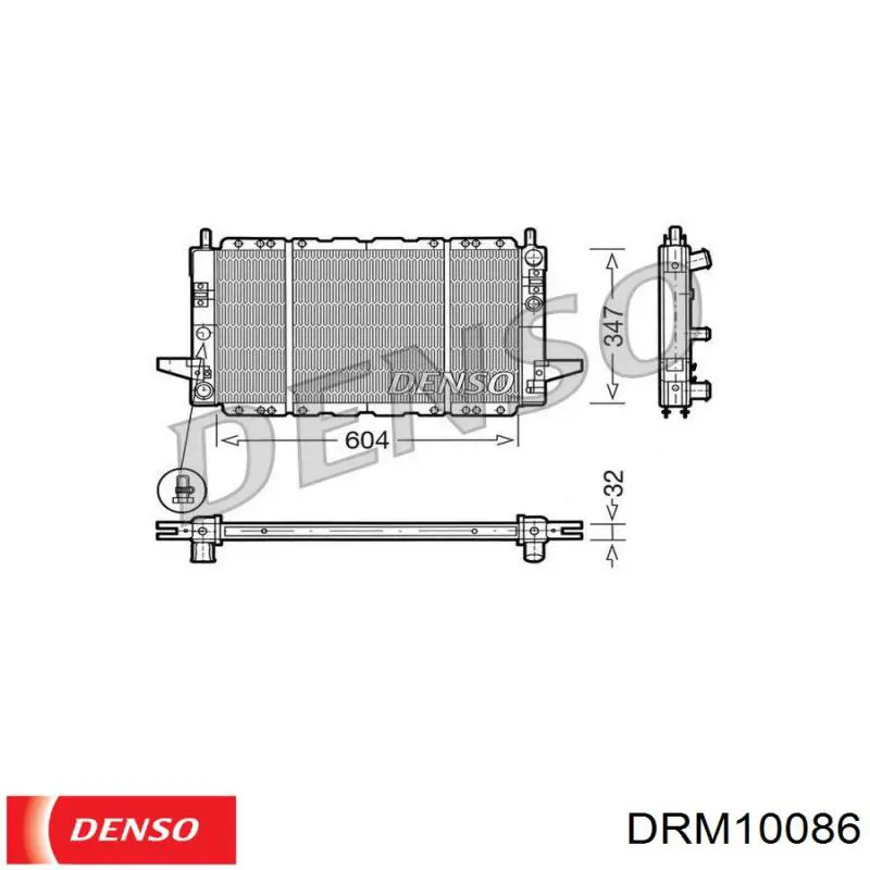 DRM10086 Denso radiador