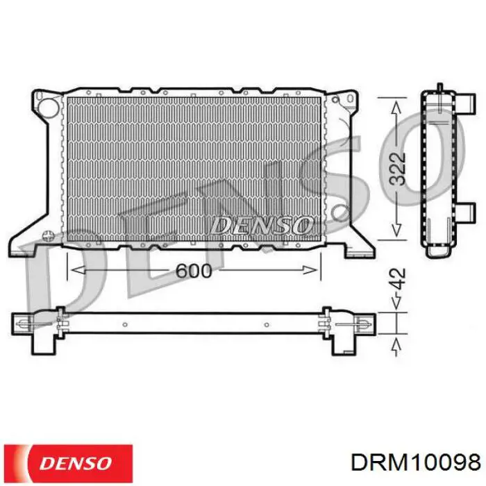 DRM10098 Denso radiador