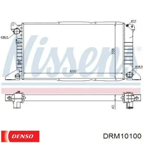 DRM10100 Denso radiador refrigeración del motor