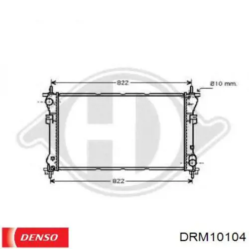 DRM10104 Denso radiador