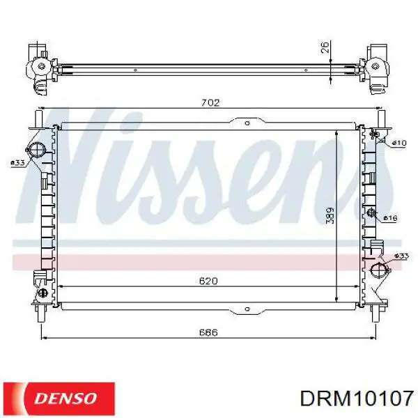 DRM10107 Denso radiador