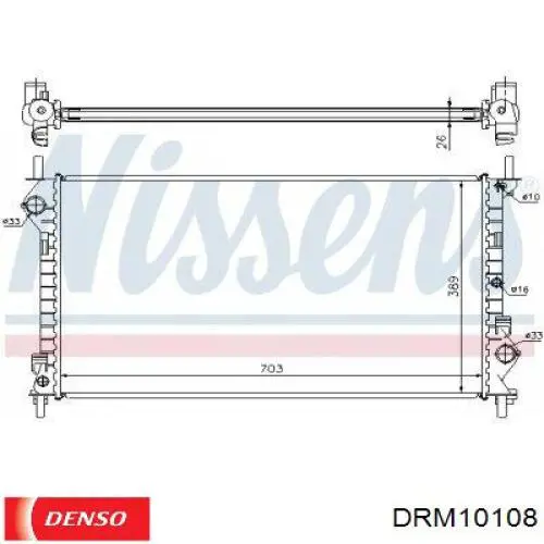 DRM10108 Denso radiador