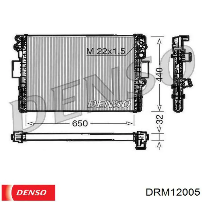 DRM12005 Denso tubo de combustible atras de las boquillas