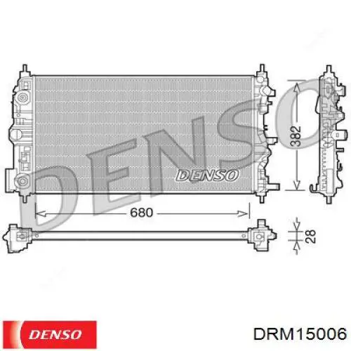 DRM15006 Denso radiador refrigeración del motor