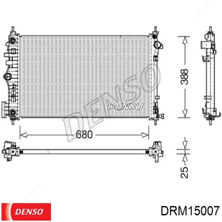 DRM15007 Denso radiador refrigeración del motor