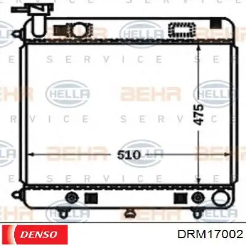 DRM17002 Denso radiador