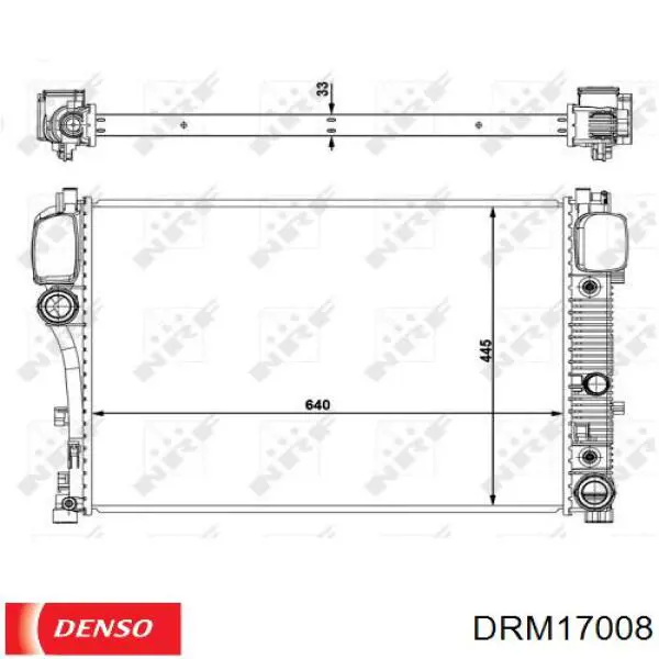 DRM17008 Denso radiador