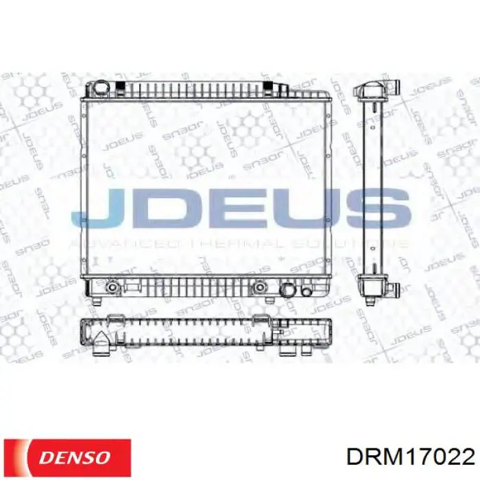 DRM17022 Denso radiador refrigeración del motor