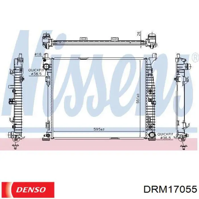 Água radiador Denso DRM17055 precio, desde 181,26 EUR