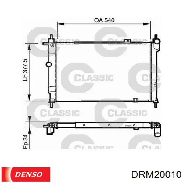 DRM20010 Denso radiador